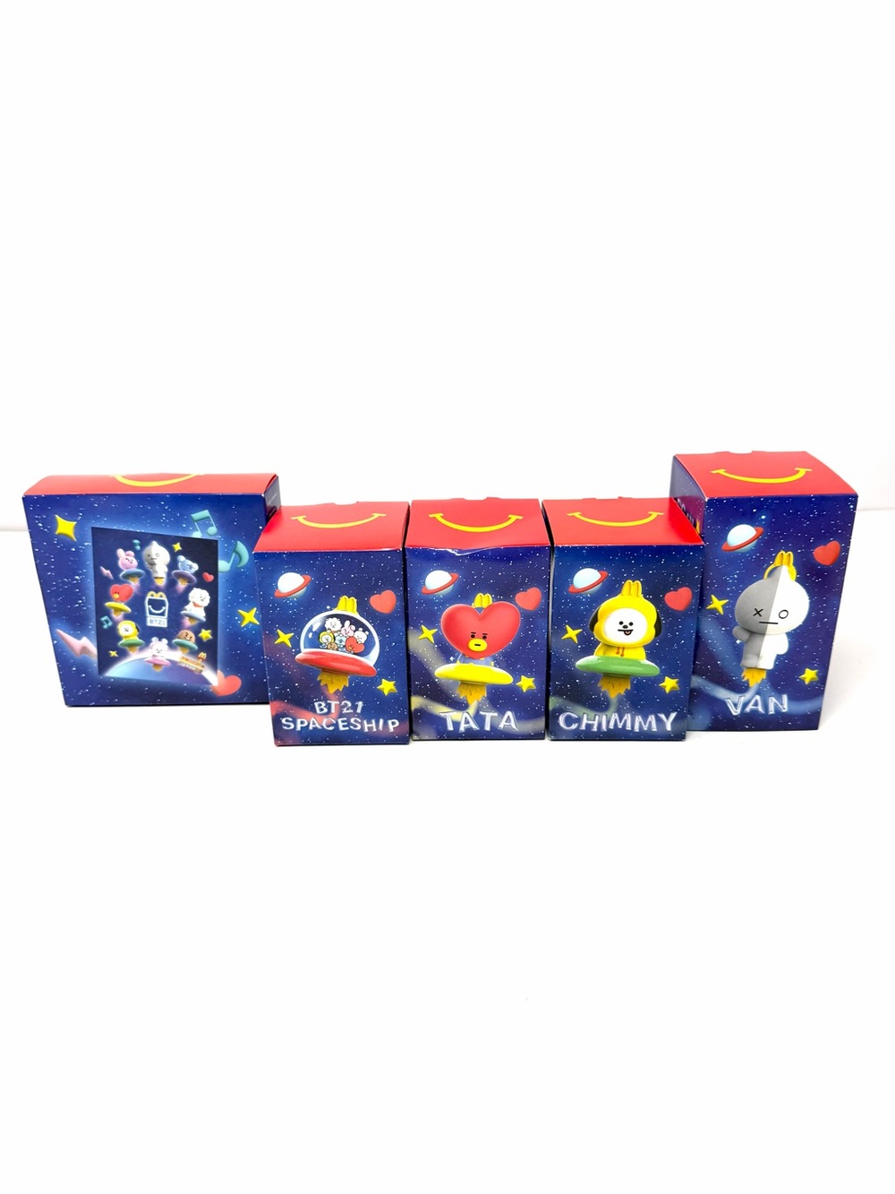 Lot Of 5 2026 McDonald’s BT21 BTS Happy Meal Tata Spaceship Chimmy Van Stickers